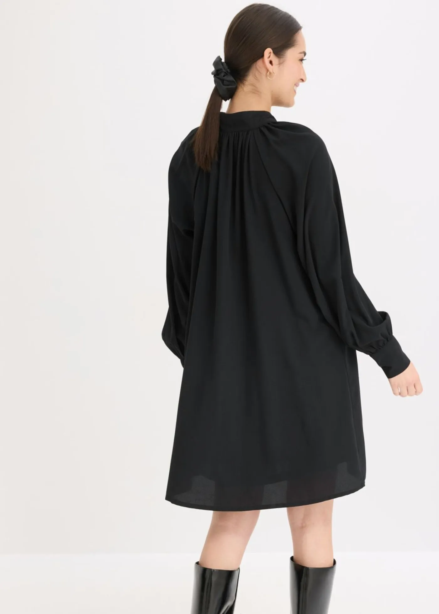 Best Vestido camisero con lazo en el cuello Mujer Vestidos