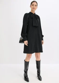 Best Vestido camisero con lazo en el cuello Mujer Vestidos