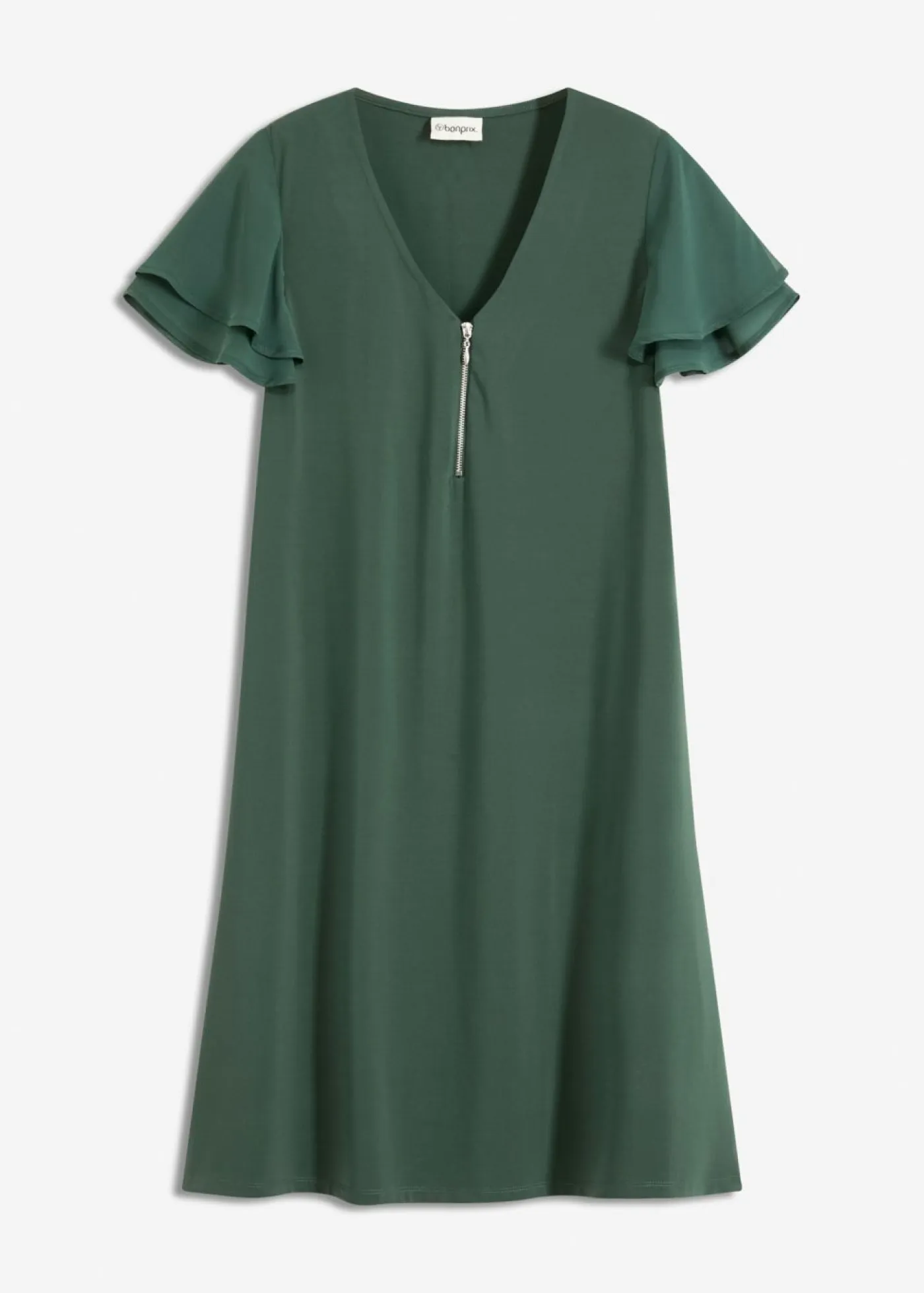 New Vestido camisero con mangas de gasa Mujer Vestidos