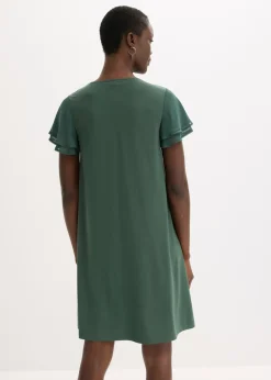 New Vestido camisero con mangas de gasa Mujer Vestidos