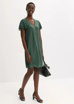 New Vestido camisero con mangas de gasa Mujer Vestidos