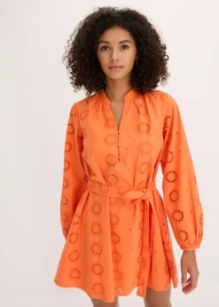 Clearance Vestido camisero de algodón orgánico puro Mujer Vestidos