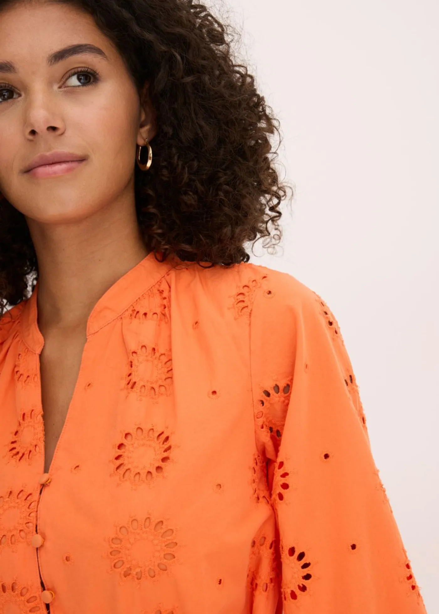 Clearance Vestido camisero de algodón orgánico puro Mujer Vestidos
