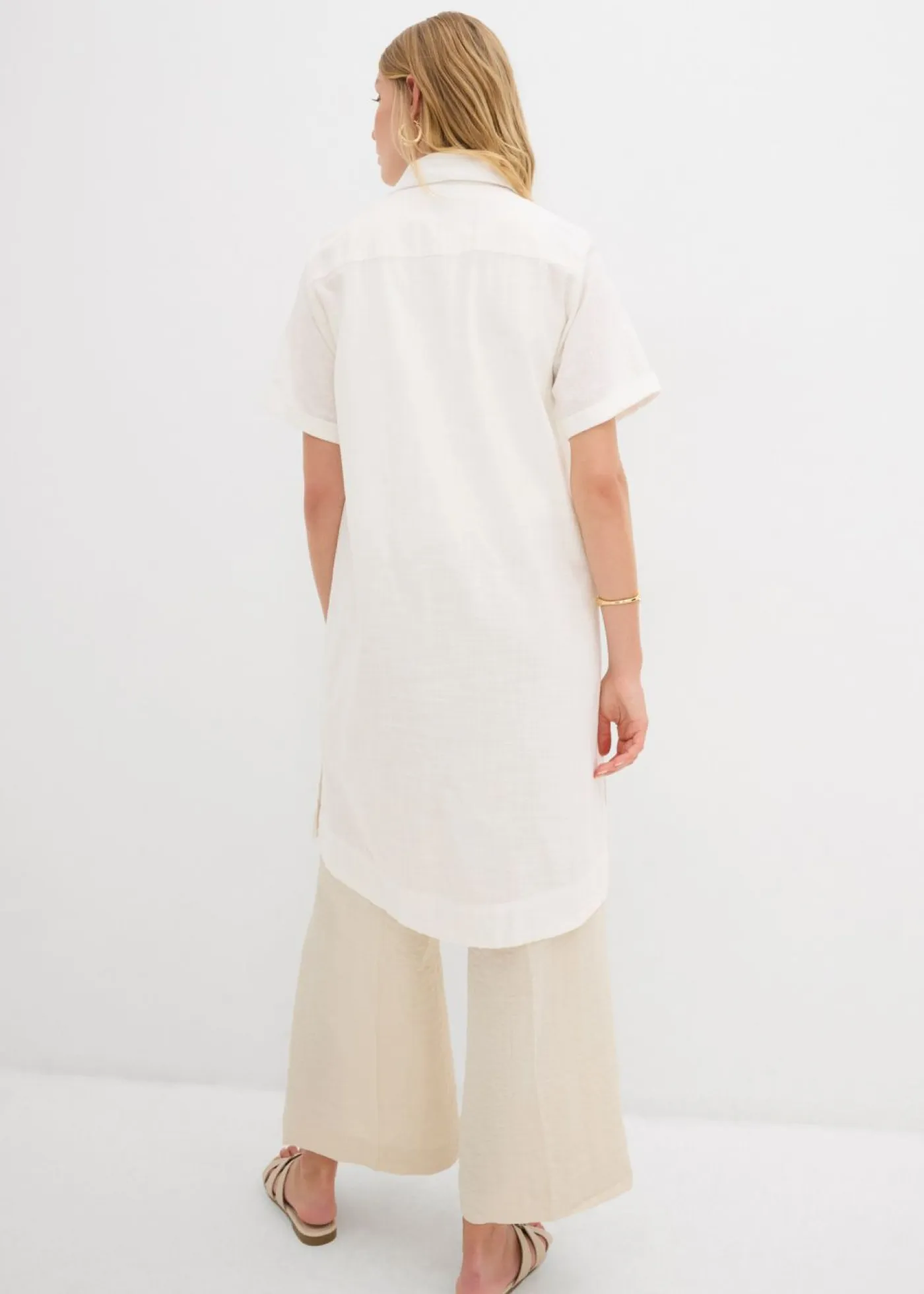 Sale Vestido camisero de algodón puro Mujer Vestidos