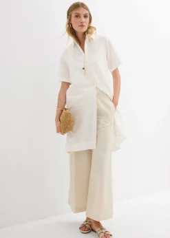 Sale Vestido camisero de algodón puro Mujer Vestidos