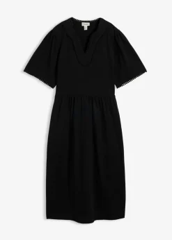 Sale Vestido camisero de algodón puro Mujer Vestidos|Novedades