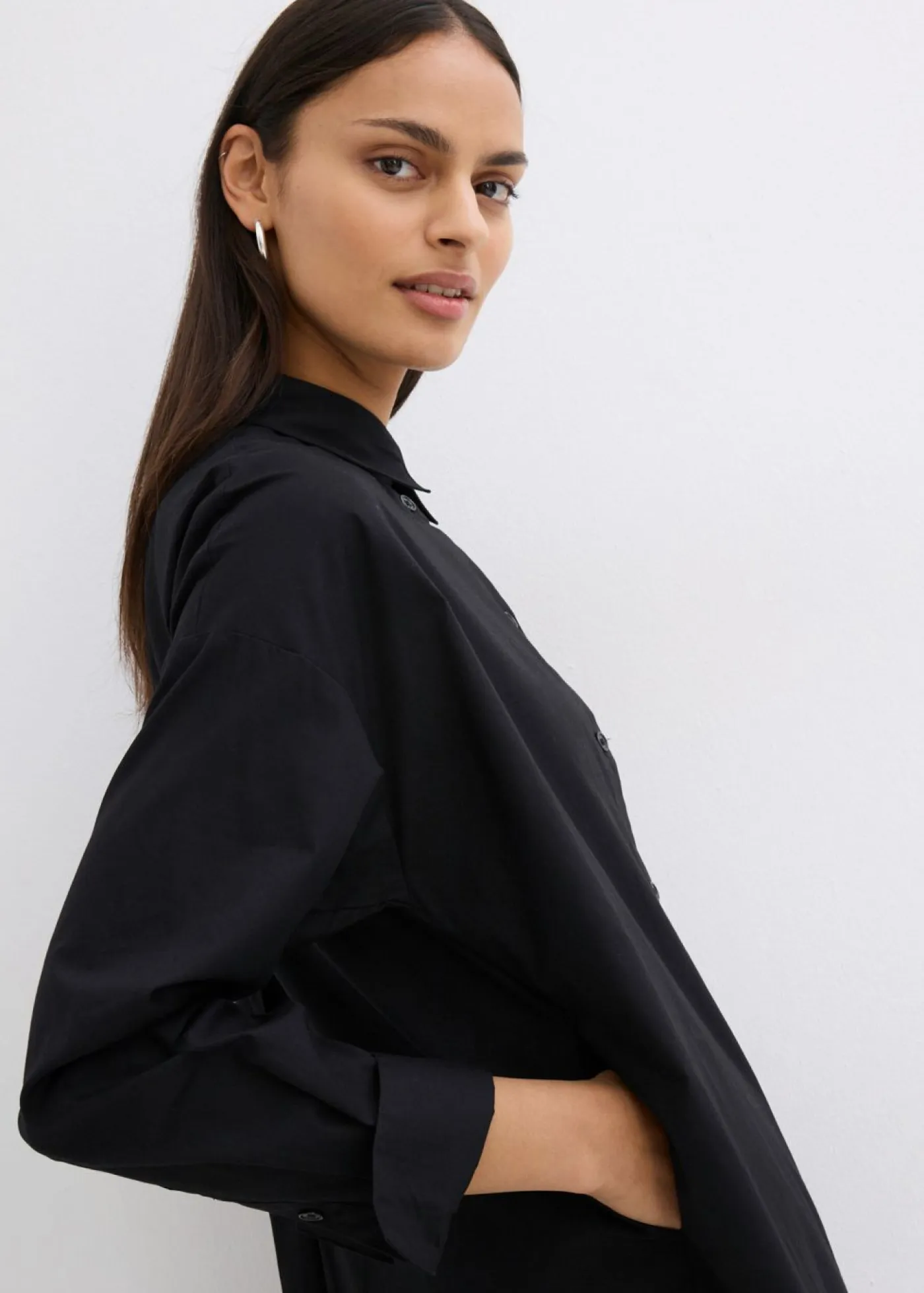 Clearance Vestido camisero de algodón puro Mujer Esenciales|Vestidos