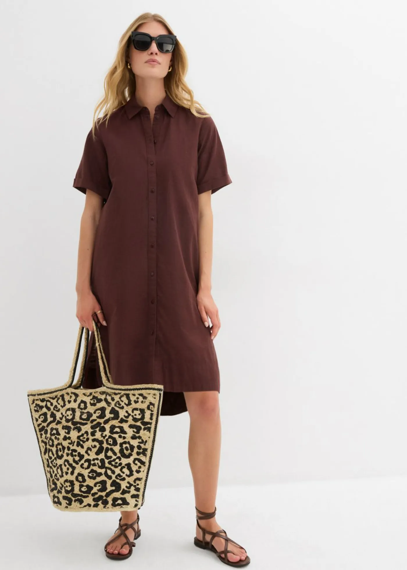 Online Vestido camisero de algodón puro Mujer Vestidos