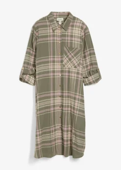 Vestido camisero de algodón puro Mujer Vestidos