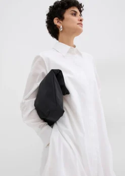 Clearance Vestido camisero de algodón puro con dobladillo abullonado Mujer Esenciales|Vestidos