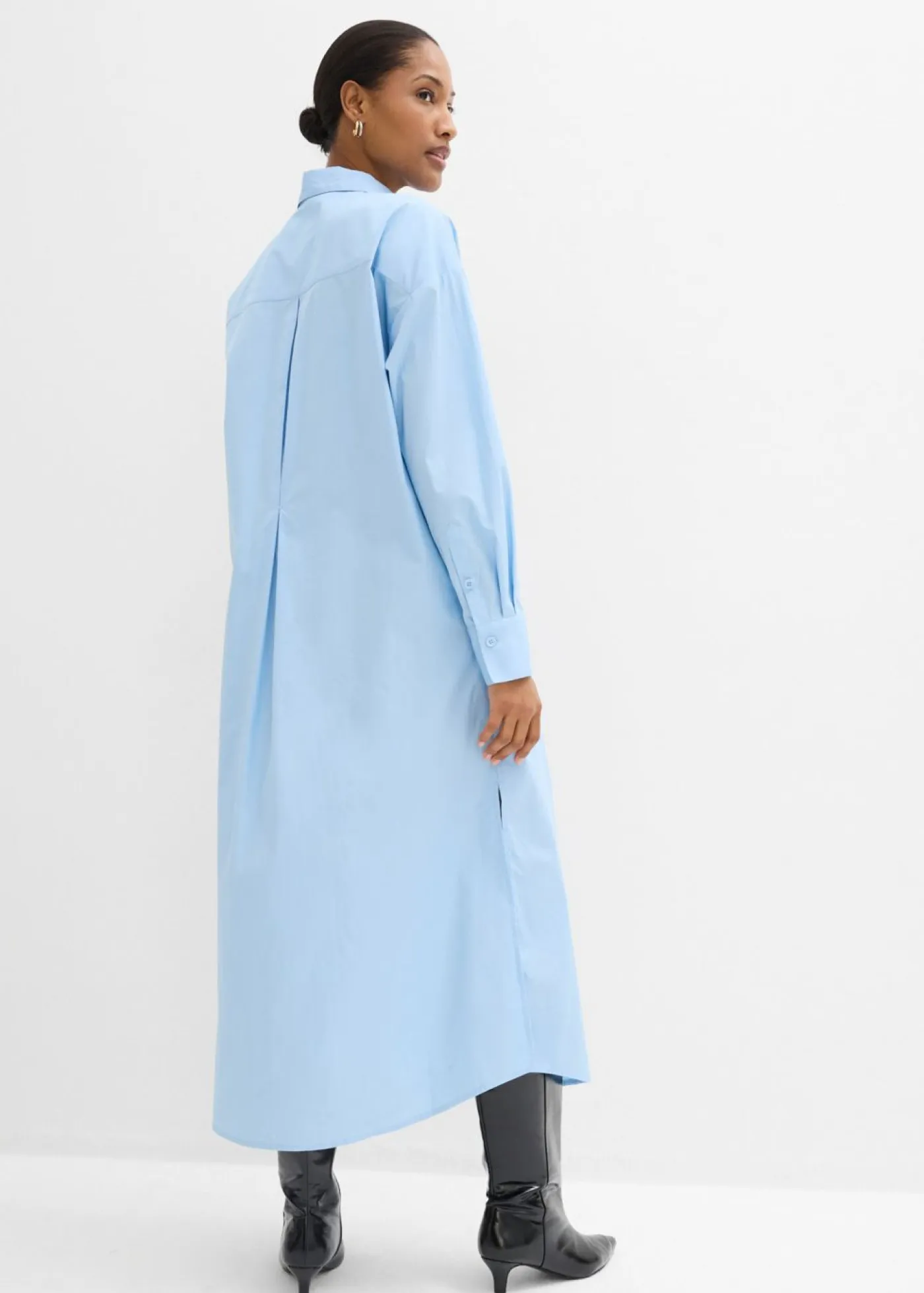 Online Vestido camisero de algodón puro Mujer Esenciales|Vestidos