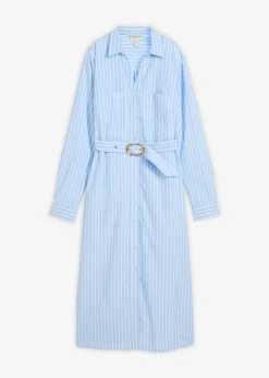 Vestido camisero de algodón puro Mujer Vestidos|Novedades