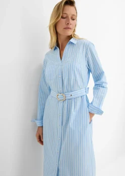 Vestido camisero de algodón puro Mujer Vestidos|Novedades