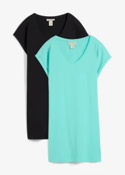Vestido camisero de algodón orgánico puro (2 unidades) Mujer Básicos|Vestidos