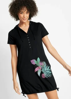 Hot Vestido camisero de algodón, manga corta Mujer Ropa De Playa|Vestidos