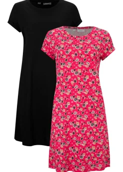 Best Vestido camisero de algodón puro con aberturas laterales (2 unidades) Mujer Vestidos