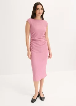 Sale Vestido camisero de crepé estructurado Mujer Vestidos|Novedades