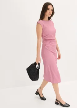 Sale Vestido camisero de crepé estructurado Mujer Vestidos|Novedades
