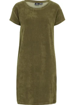 Sale Vestido camisero de felpa Mujer Vestidos