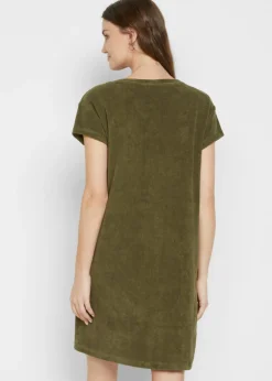 Sale Vestido camisero de felpa Mujer Vestidos