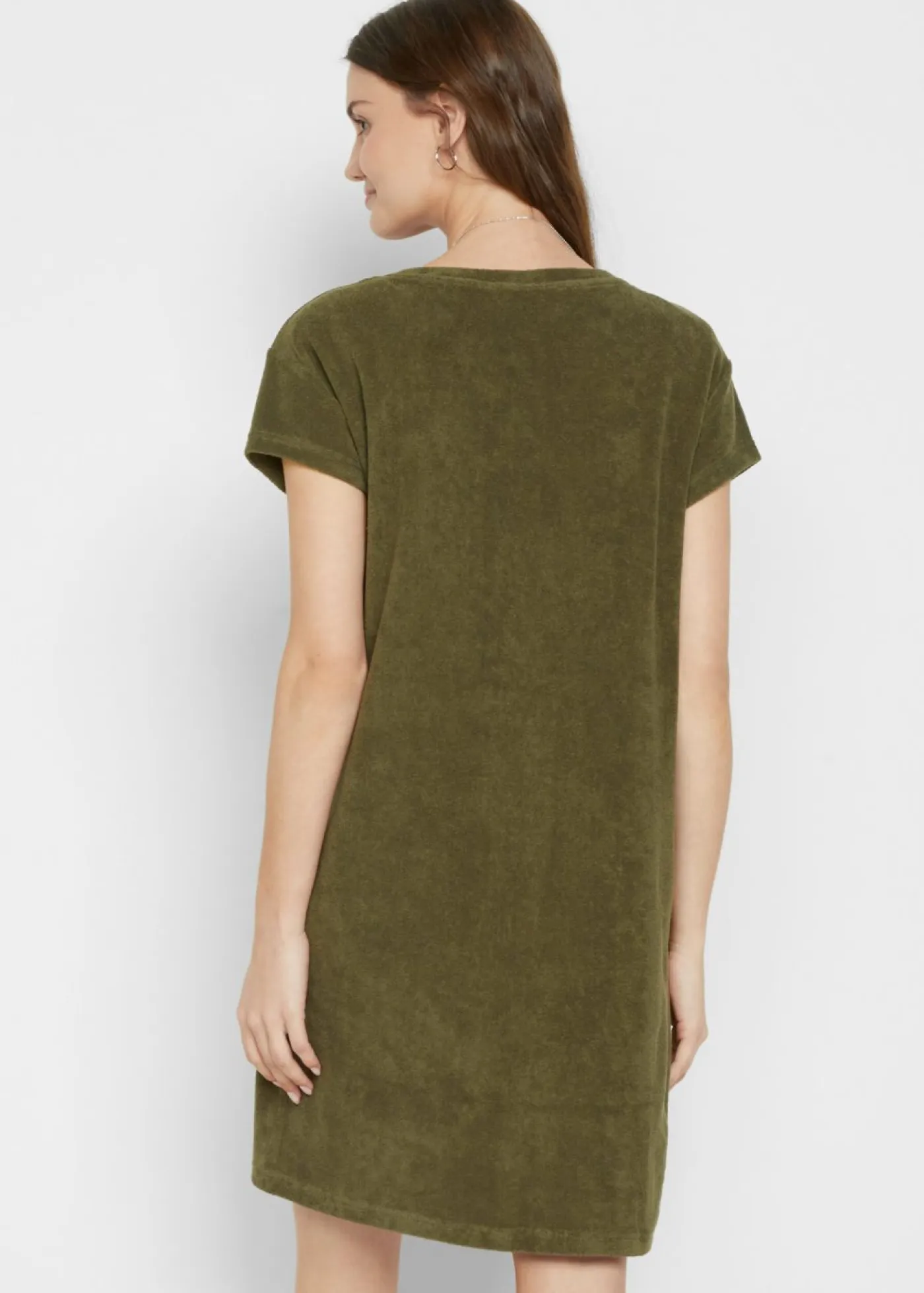 Sale Vestido camisero de felpa Mujer Vestidos