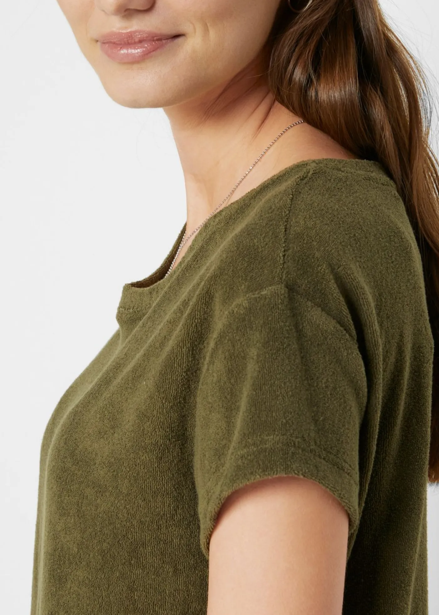 Sale Vestido camisero de felpa Mujer Vestidos