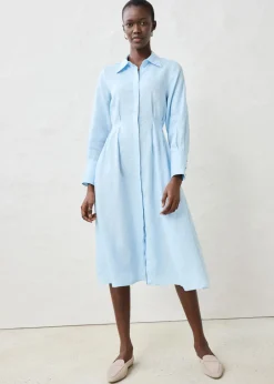 Hot Vestido camisero de lino puro Mujer Premium|Vestidos