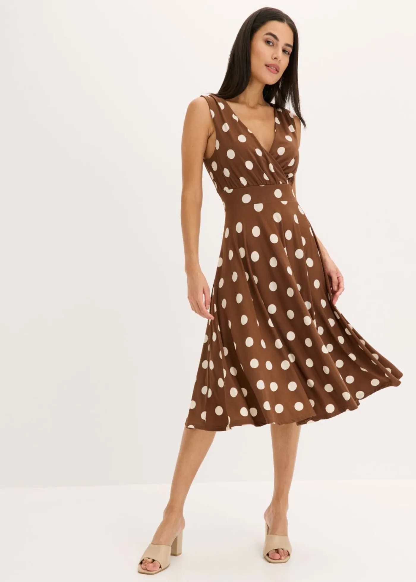 Outlet Vestido camisero de lunares Mujer Vestidos|Tallas Pequeñas