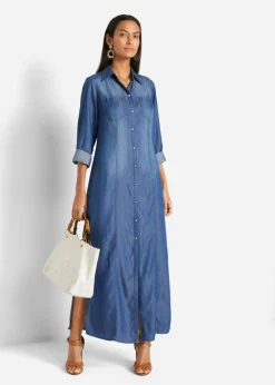 New Vestido camisero de lyocell TENCEL鈩 Mujer Vestidos