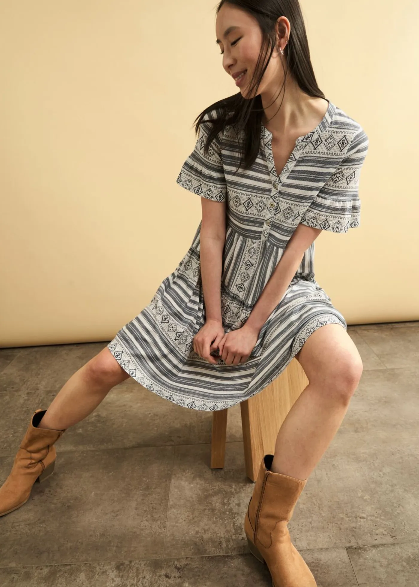 Best Vestido camisero de mezcla de viscosa fluida Mujer Vestidos