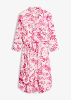 Hot Vestido camisero de mezcla de algodón Mujer Vestidos|Novedades