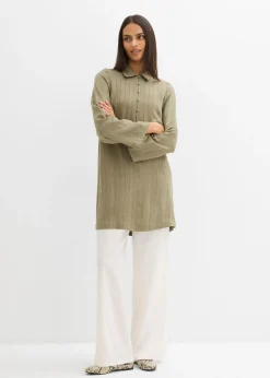 Online Vestido camisero de mezcla de viscosa Mujer Esenciales|Vestidos