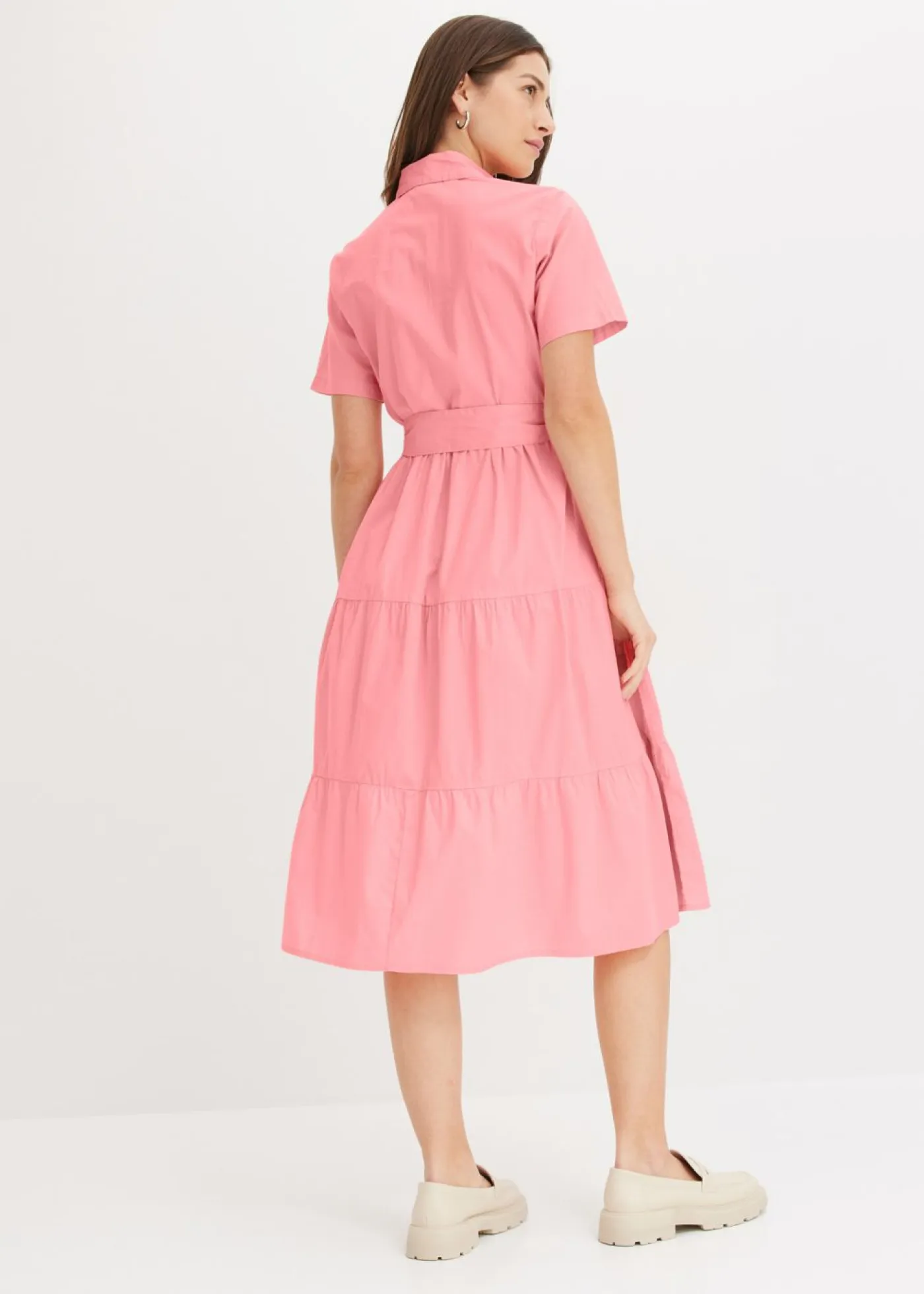 Hot Vestido camisero de mezcla de algodón elástico Mujer Vestidos