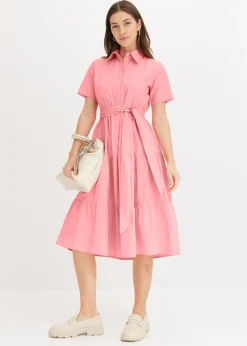 Hot Vestido camisero de mezcla de algodón elástico Mujer Vestidos
