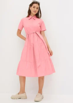 Hot Vestido camisero de mezcla de algodón elástico Mujer Vestidos
