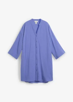 Vestido camisero de muselina Mujer Vestidos