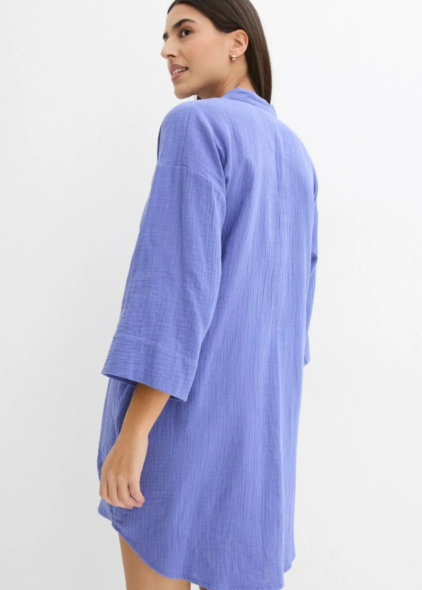 Vestido camisero de muselina Mujer Vestidos