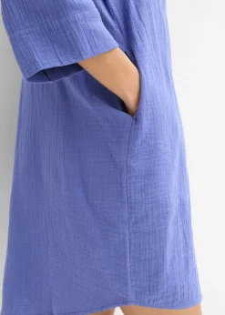 Vestido camisero de muselina Mujer Vestidos