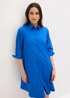 Clearance Vestido camisero de popelín Mujer Vestidos|Novedades