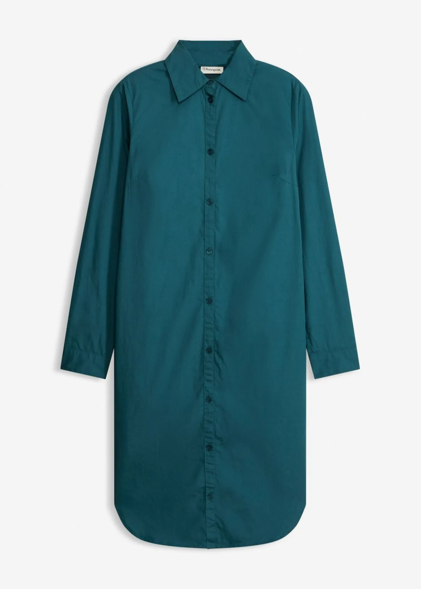 Sale Vestido camisero de popelín de algodón Mujer Vestidos|Novedades
