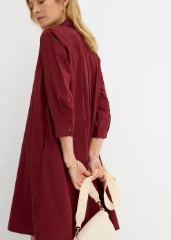 Discount Vestido camisero de popelín Mujer Vestidos|Novedades