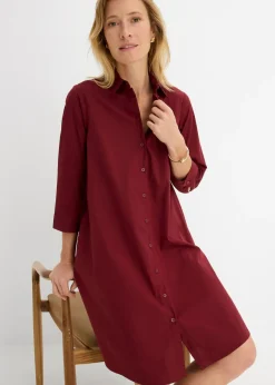 Discount Vestido camisero de popelín Mujer Vestidos|Novedades