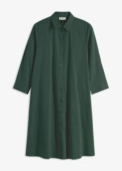 Sale Vestido camisero de popelín Mujer Vestidos|Novedades