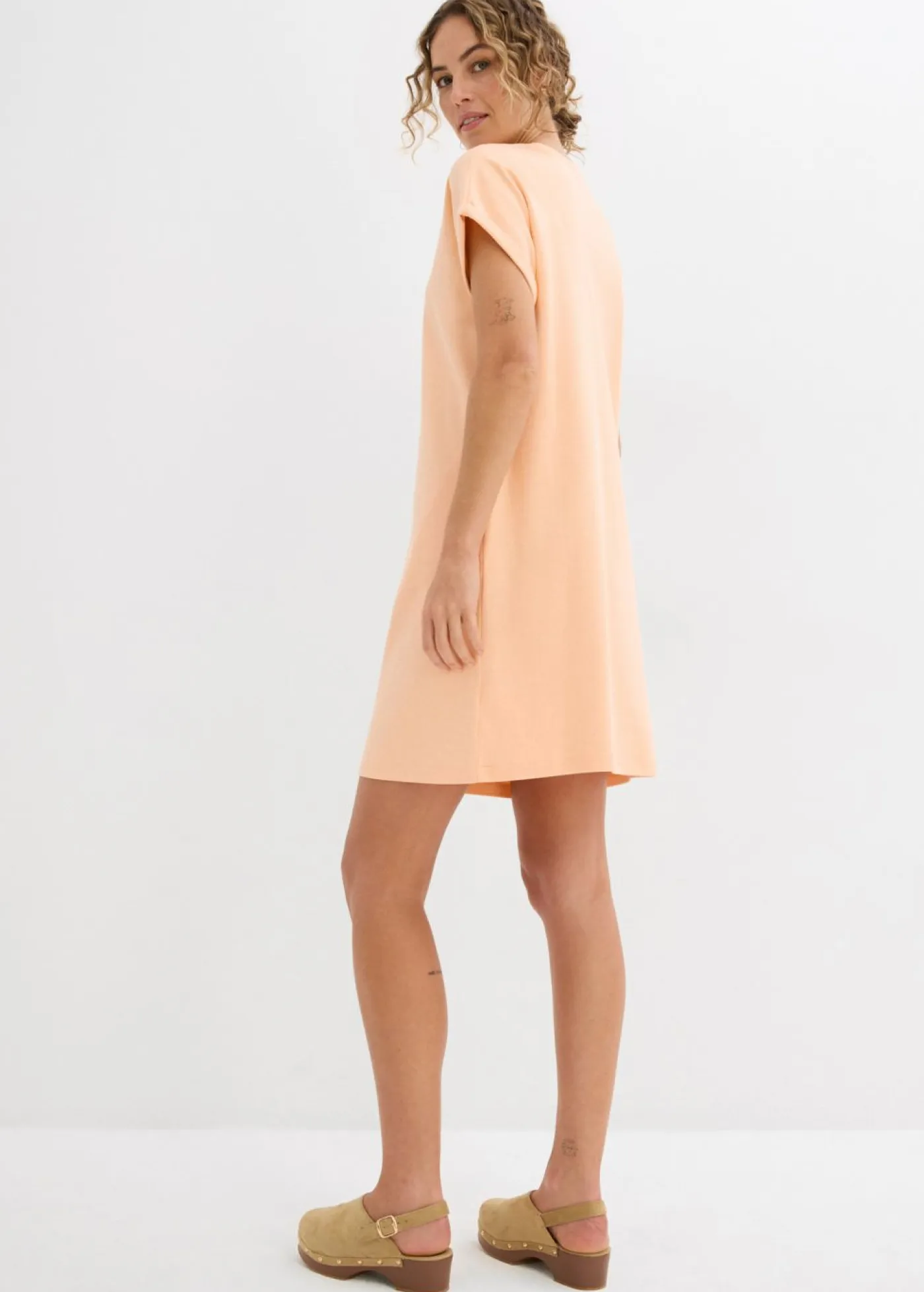 Discount Vestido camisero de tejido interlock resistente Mujer Básicos
