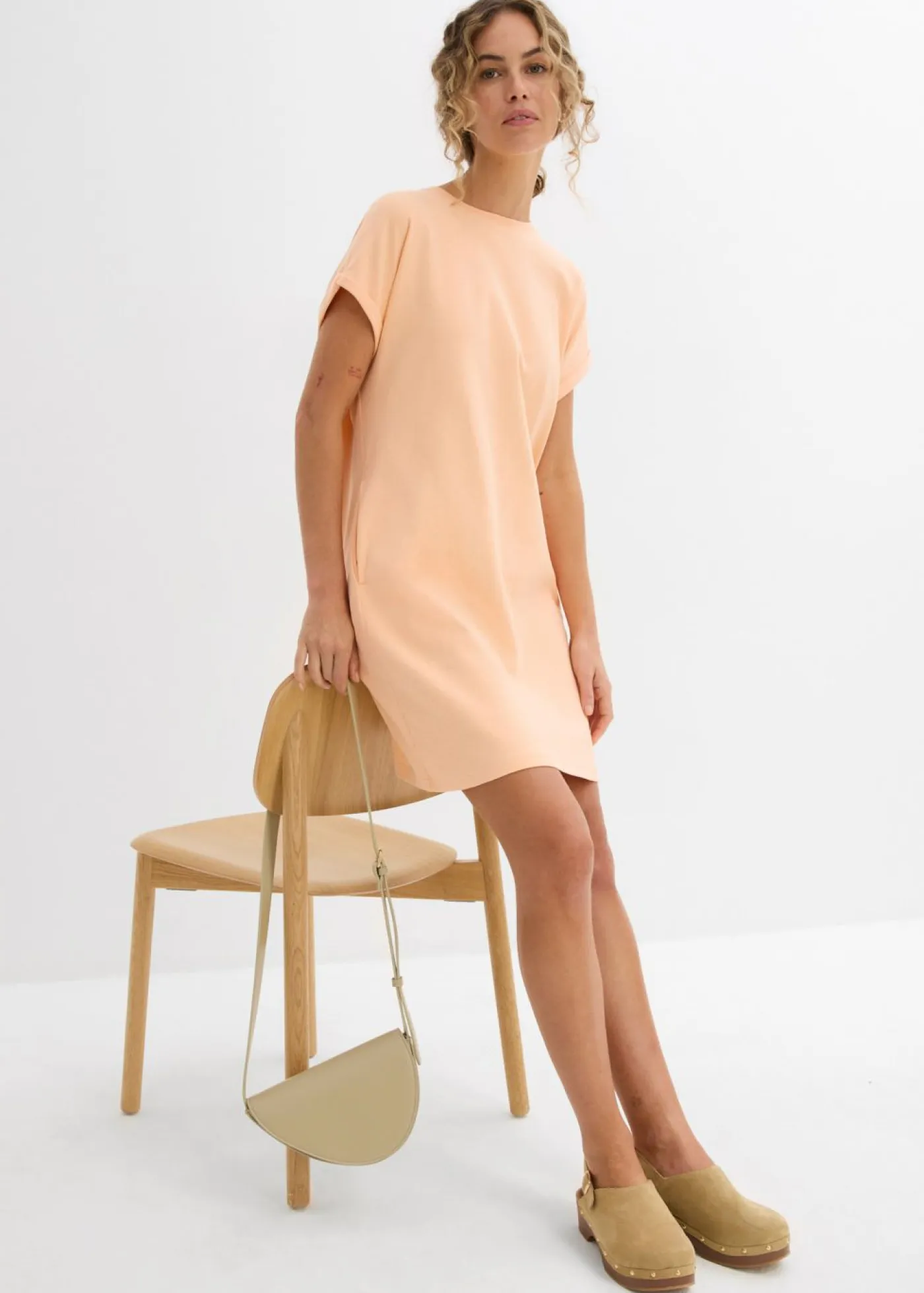 Discount Vestido camisero de tejido interlock resistente Mujer Básicos