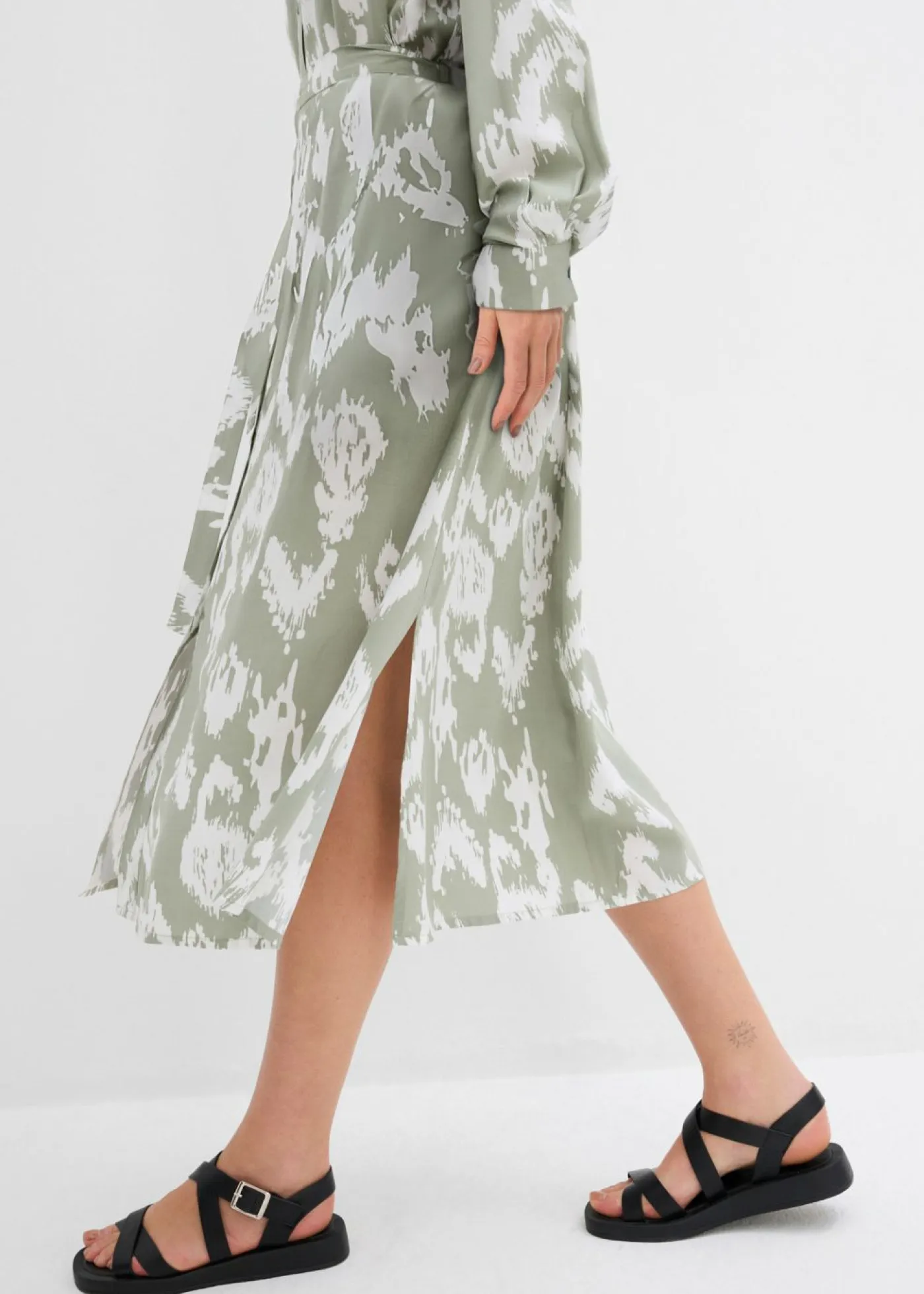 Hot Vestido camisero de viscosa fluida Mujer Vestidos