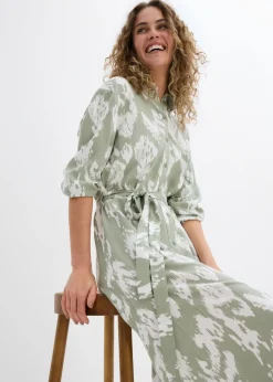 Hot Vestido camisero de viscosa fluida Mujer Vestidos