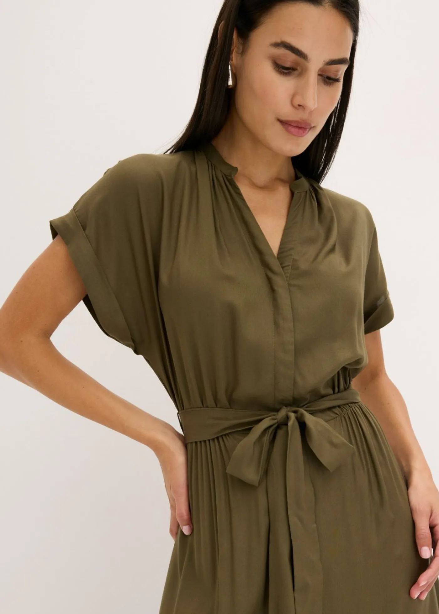 Discount Vestido camisero de viscosa fluida Mujer Vestidos|Novedades