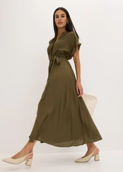 Discount Vestido camisero de viscosa fluida Mujer Vestidos|Novedades