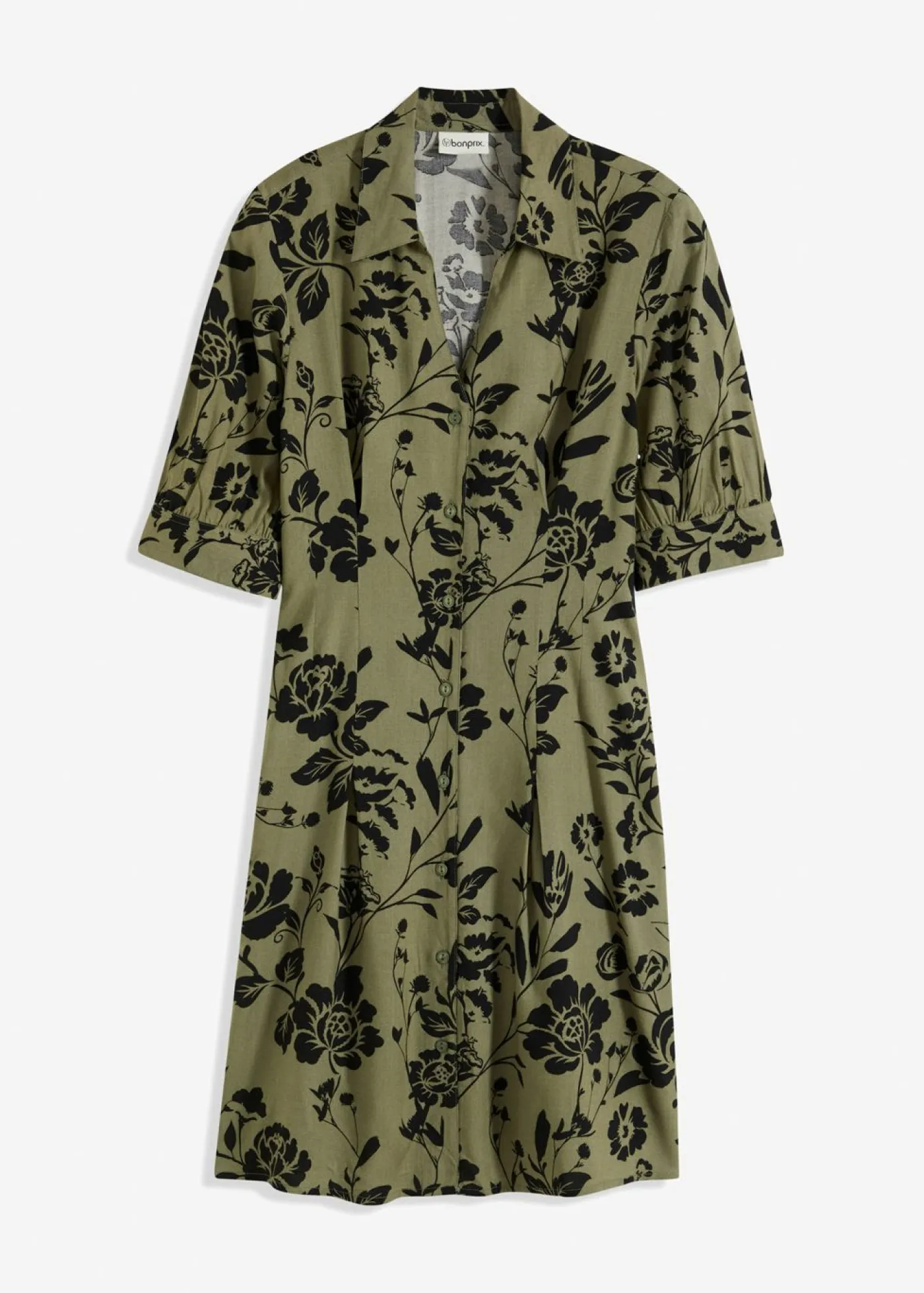Sale Vestido camisero de viscosa fluida Mujer Vestidos|Novedades